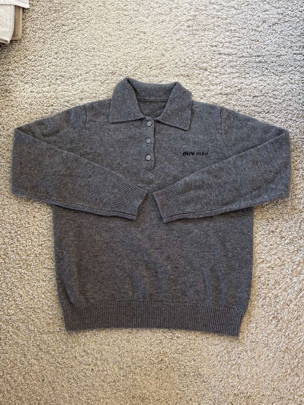 miu miu knit polo sweater